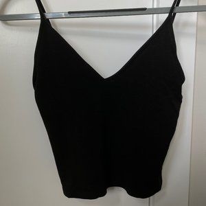 Brandy Melville Basic Black Crop Tank OS